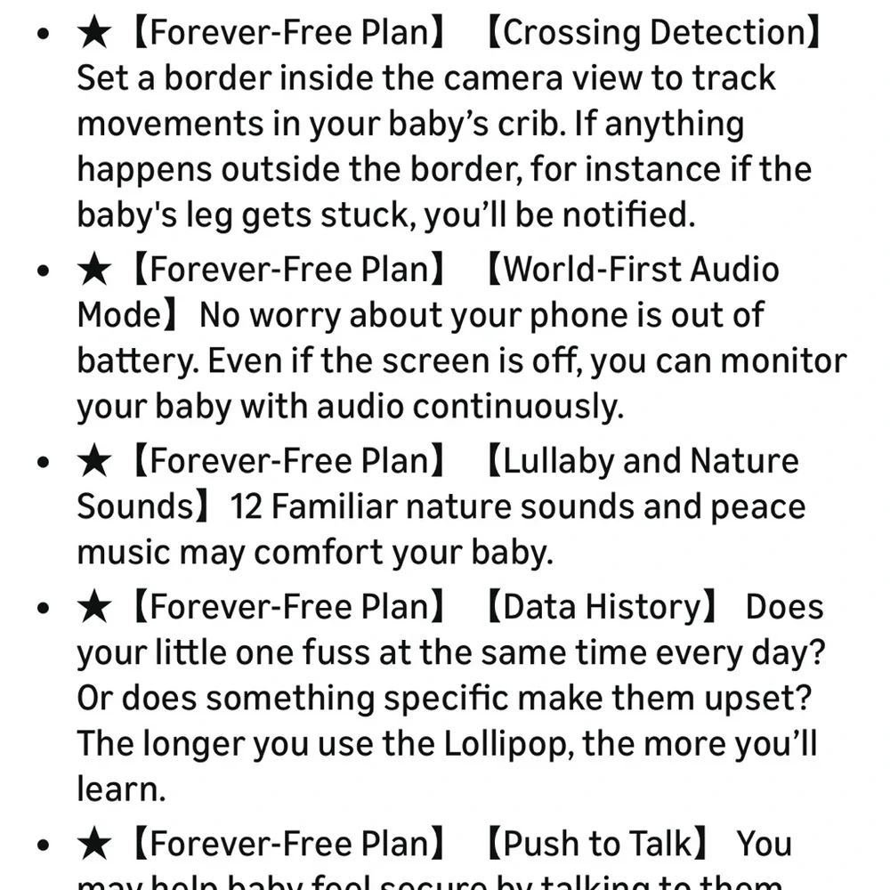 Lollipop smart Baby Monitor with true crying detection